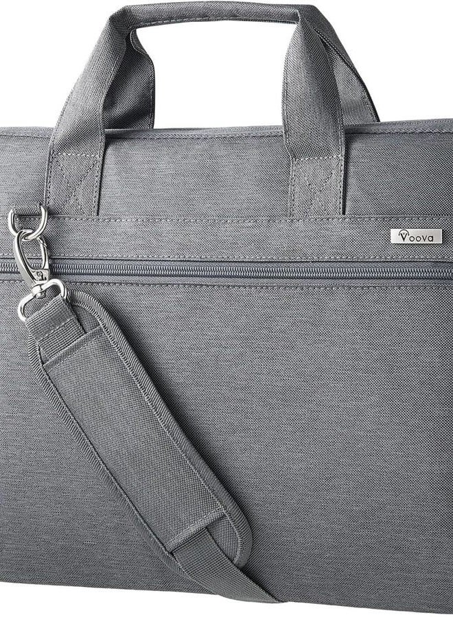 Voova Laptop Bag 15.6 Inch, 360° Protective Laptop Case Sleeve Compatible with MacBook Air 15 M2/M3/M4, MacBook Pro 15/16, 15-16” Lenovo Dell Hp, Waterproof Computer Bag Slim Briefcase, Grey - Image 1