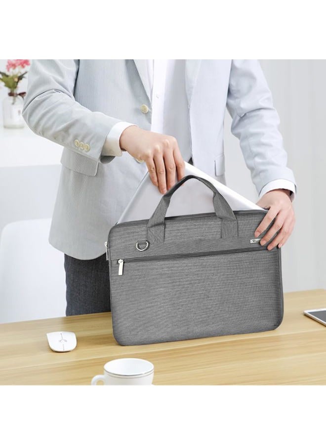 Voova Laptop Bag 15.6 Inch, 360° Protective Laptop Case Sleeve Compatible with MacBook Air 15 M2/M3/M4, MacBook Pro 15/16, 15-16” Lenovo Dell Hp, Waterproof Computer Bag Slim Briefcase, Grey - Image 3