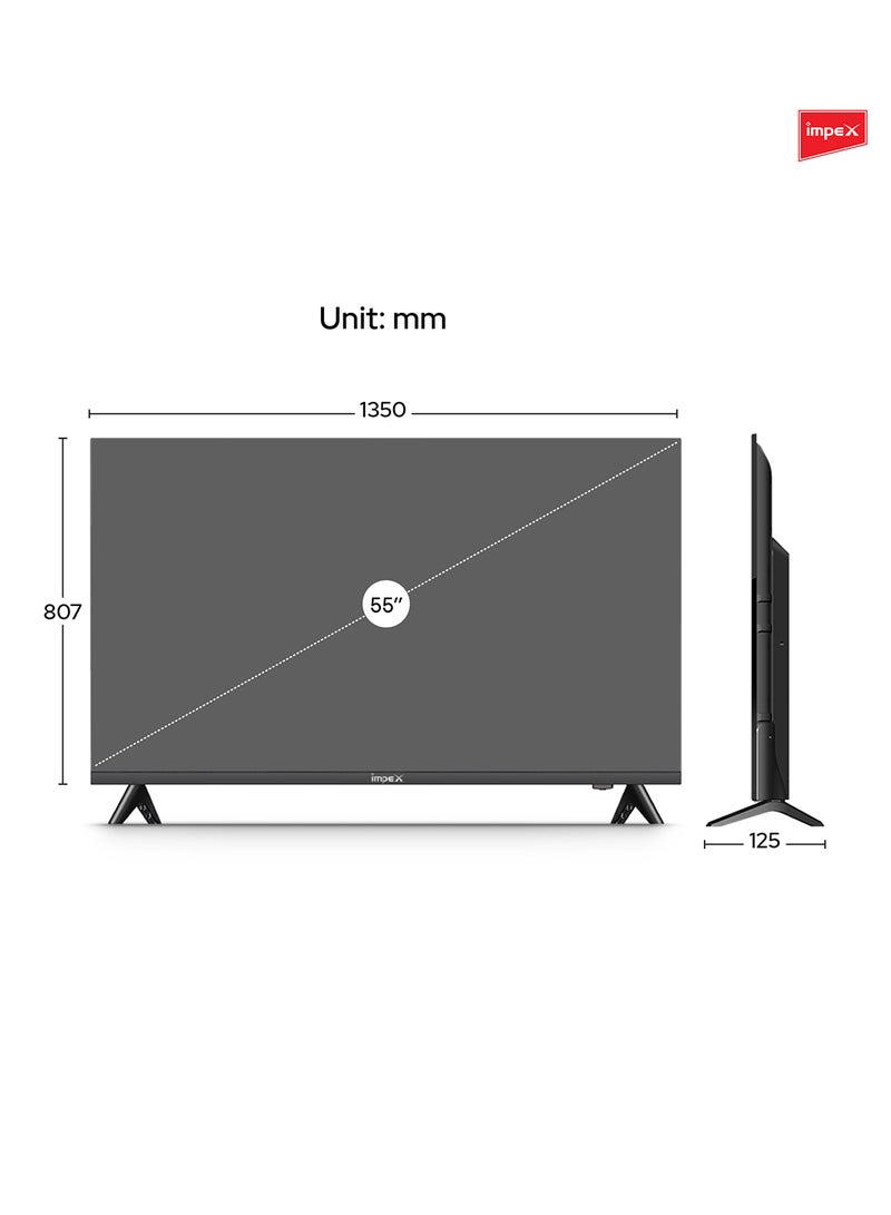إمبكس تلفزيون غلوريا الترا اتش دي 4K الذكي ال اي دي 55 بوصة GLORIA 55 UHD SMART اسود GLORIA 55 UHD SMART أسود - Image 3