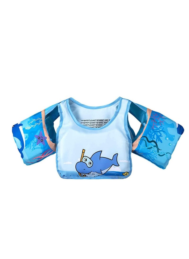 Swim Vest Kids, For 30-55 Pounds Boys and Girls, Toddler Floats with Shoulder Harness Arm Wings Children Safety Buoyancy Vest Baby Arm Foam Drifting Floating Swimming Aid  - Image 3
