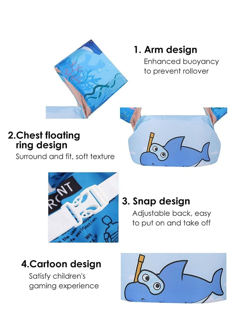 Swim Vest Kids, For 30-55 Pounds Boys and Girls, Toddler Floats with Shoulder Harness Arm Wings Children Safety Buoyancy Vest Baby Arm Foam Drifting Floating Swimming Aid  - Image 5