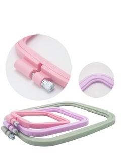 KASTWAVE KASTWAVE 3 Pieces 3 Sizes Square Embroidery Hoops, Cross Stitch Hoop and ABS Plastic Embroidery Hoops for Embroidery, Cross Stitch and DIY Craft Sewing  - Image 3