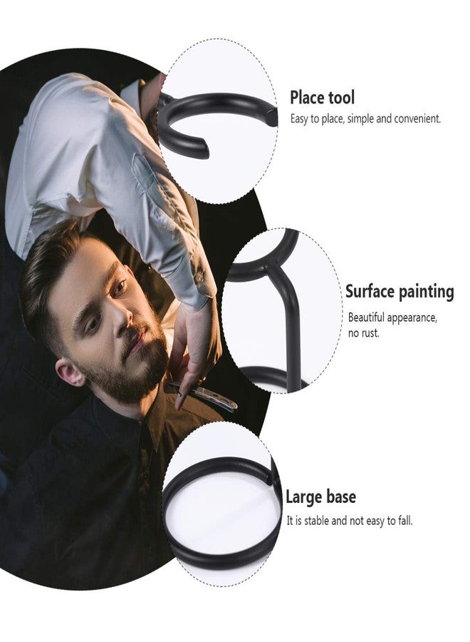 HEALLILY Shaving Brush Stand - Stainless Steel Manual Razor Holder for Most Razors (Black) - Image 2