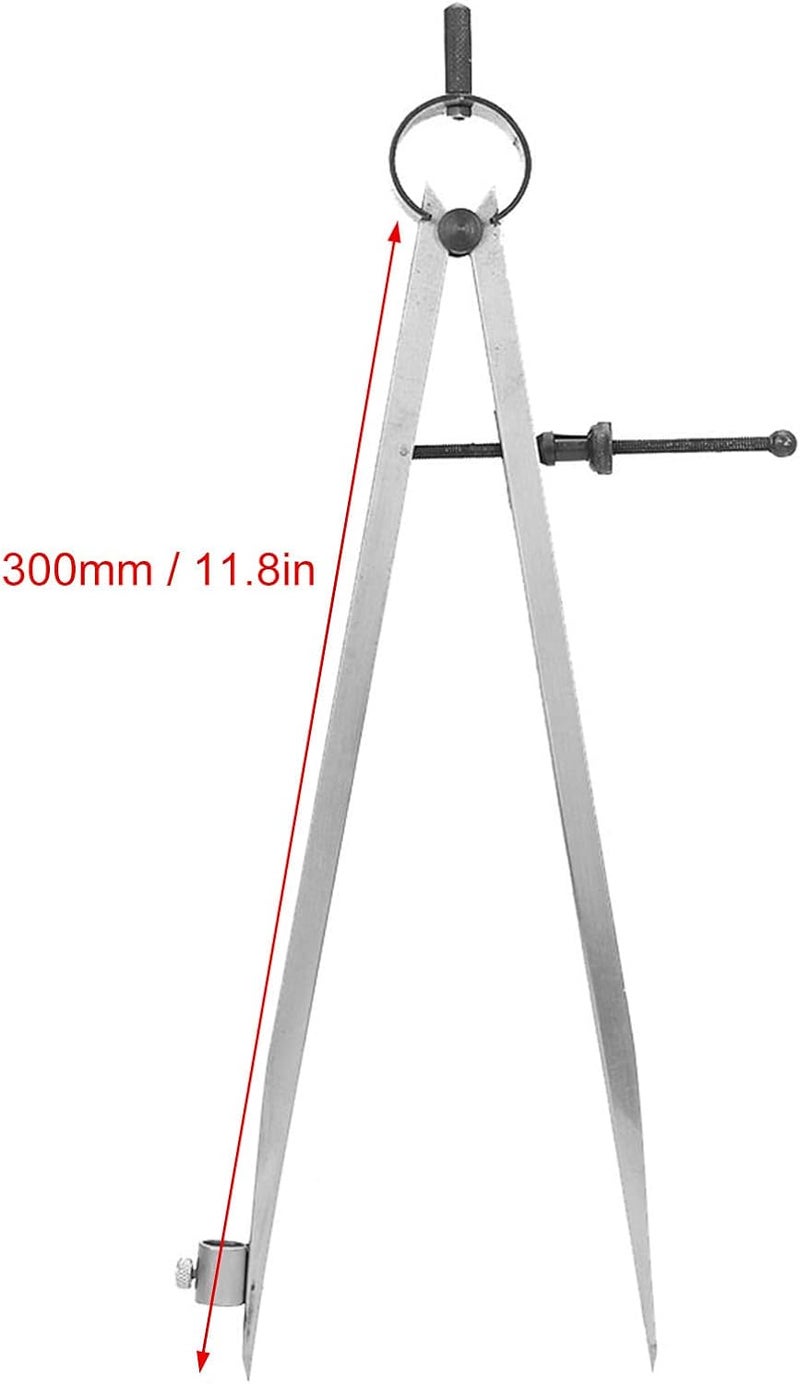 Carbon Steel Wing Divider Line Location Scriber Drawing Compasses for Math and Leather Craft (300mm) - Image 4