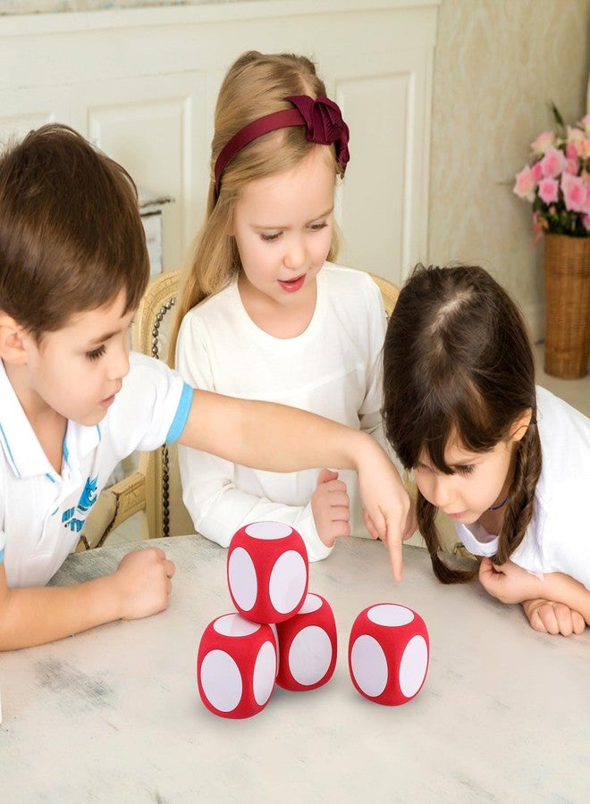 Alasum Jumbo DIY Blank Foam Dice, 4 Pack Large 6cm Writable Educational Cubes with Rounded Corners for Kids & Adults, Red Personalizable Educational Blocks for Classroom, Parties & Math Games - Image 5