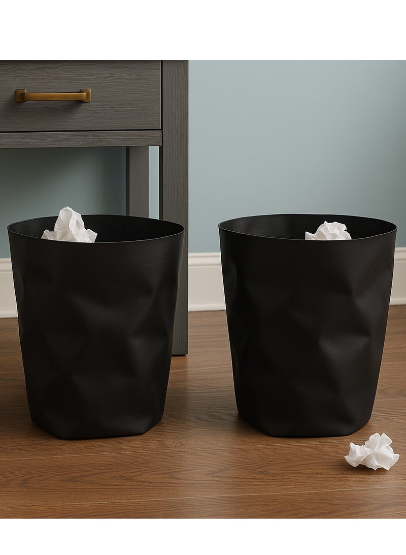 ALMUFARREJ Set 2 Pcs Elegant and Practical Trash Bin with a Modern Design for Bedrooms and Offices - Image 1