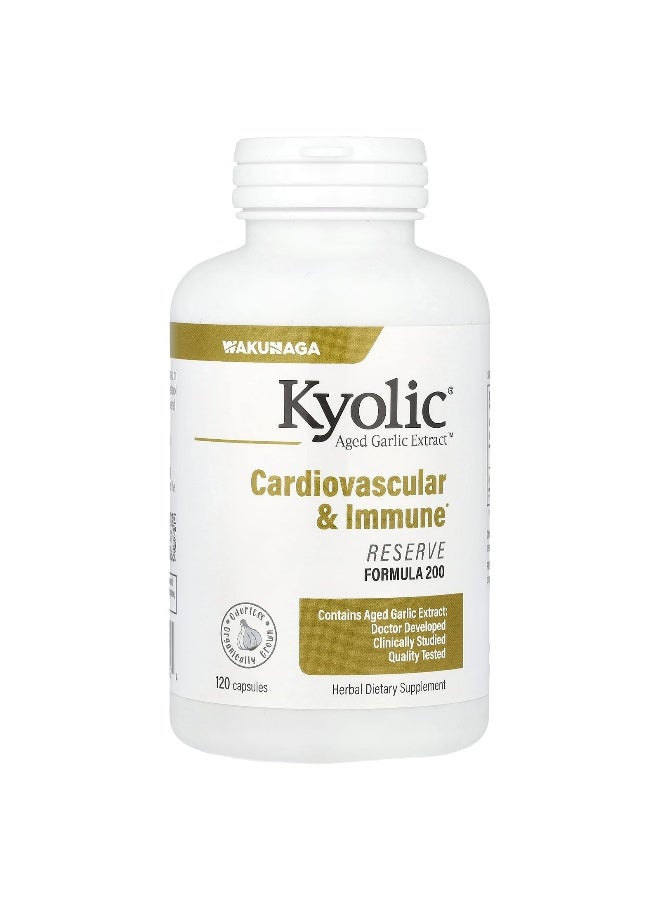 Kyolic, Aged Garlic Extract™, Cardiovascular & Immune, 1,200 mg, 120 Capsules (600 mg Per Capsule) (Packaging may vary) - Image 1