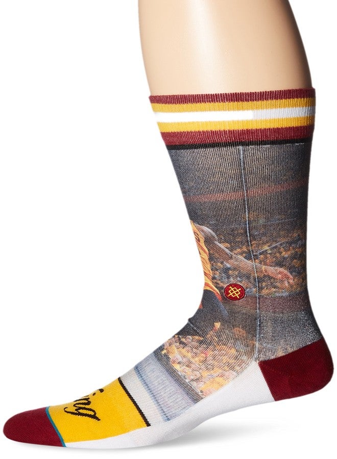 Stance Men's King James Crew Sock, Yellow, L - Image 1