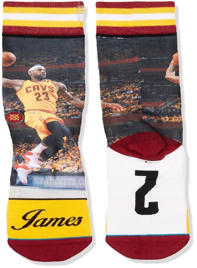 Stance Men's King James Crew Sock, Yellow, L - Image 2