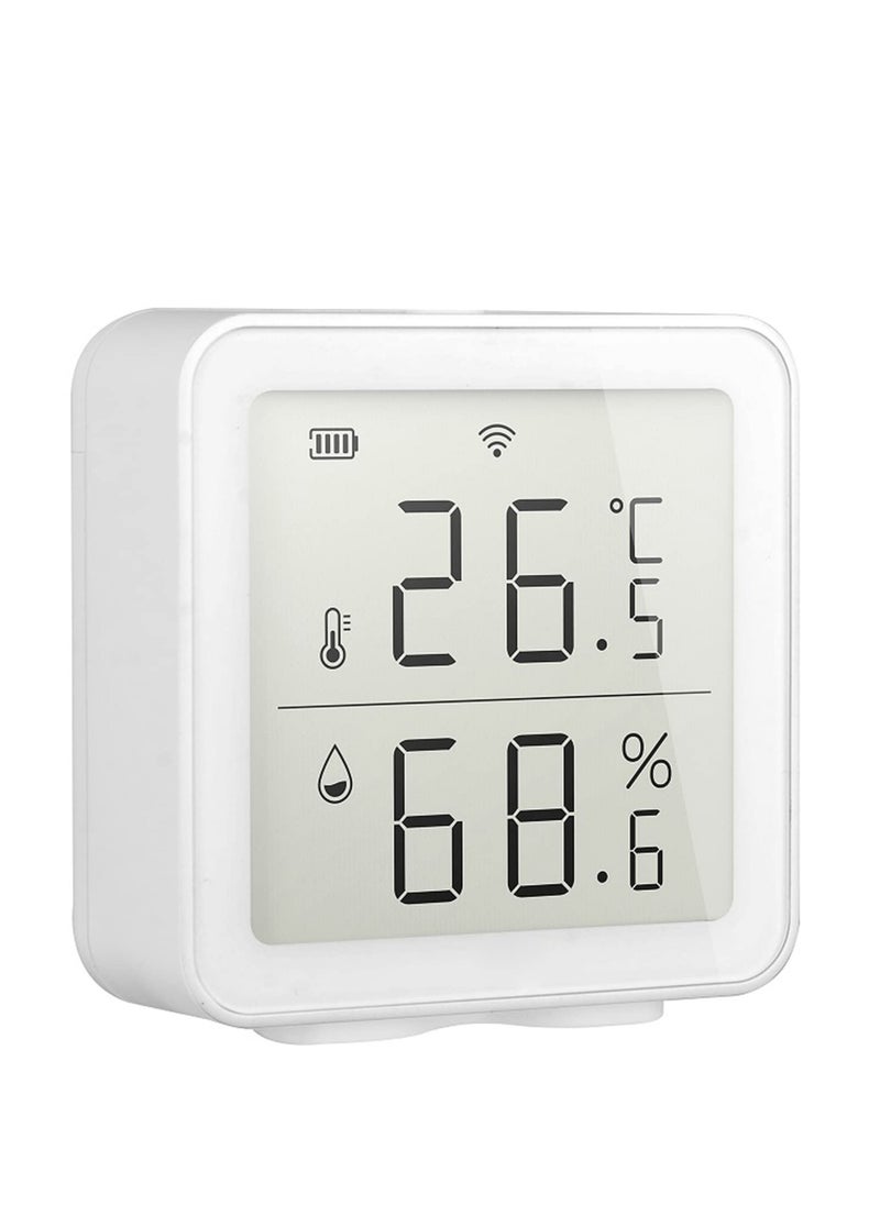 SYOSI - Smart Wifi Temperature Hygrometer, Tuya WIFI Intelligent Home Wireless Temperature Sensor Home Automation Scene System Compatible with Alexa for Baby Room Garage Wine Cellar Servers - Image 1