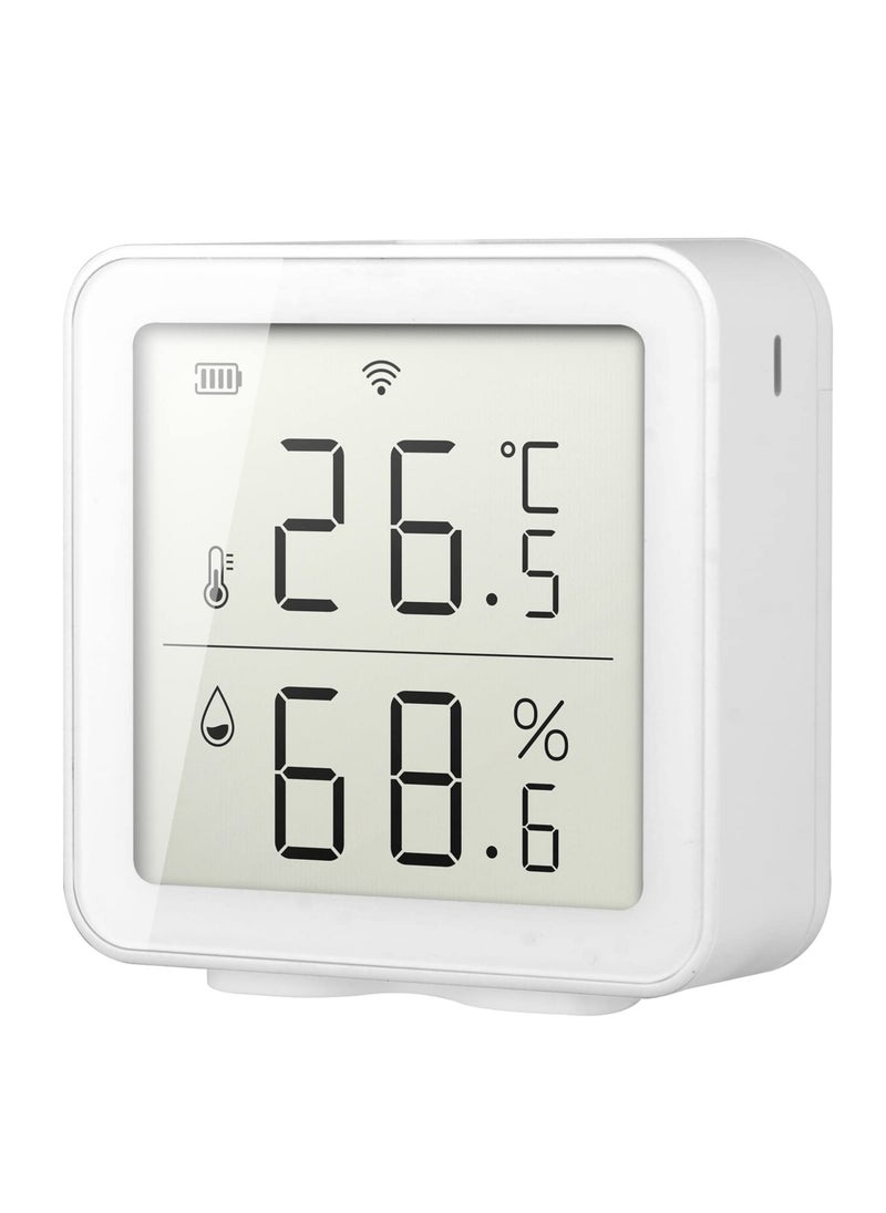 SYOSI - Smart Wifi Temperature Hygrometer, Tuya WIFI Intelligent Home Wireless Temperature Sensor Home Automation Scene System Compatible with Alexa for Baby Room Garage Wine Cellar Servers - Image 1