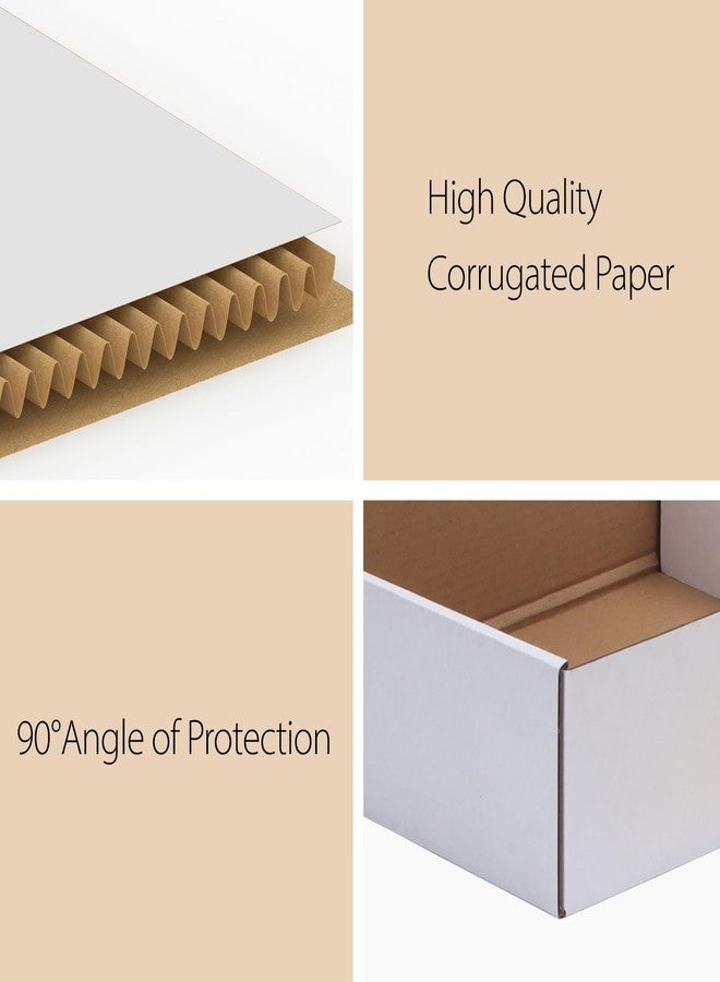 RLAVBL 12x9x3 Shipping Boxes Set of 6, White Corrugated Cardboard Box for Packing, Mailing, Business - Image 3