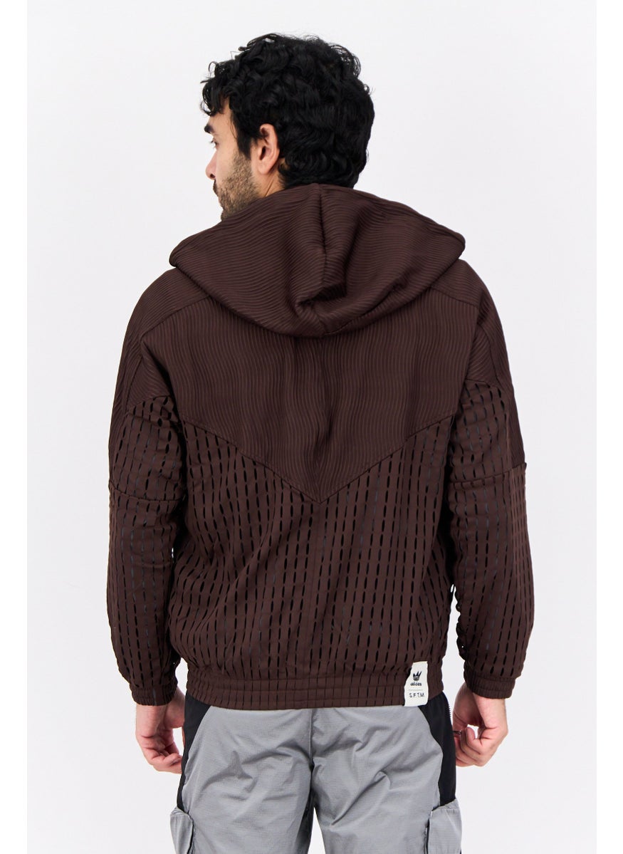 adidas Originals - Men Sportswear Fit Long Sleeve Outdoor Jackets, Choco Brown - Image 1