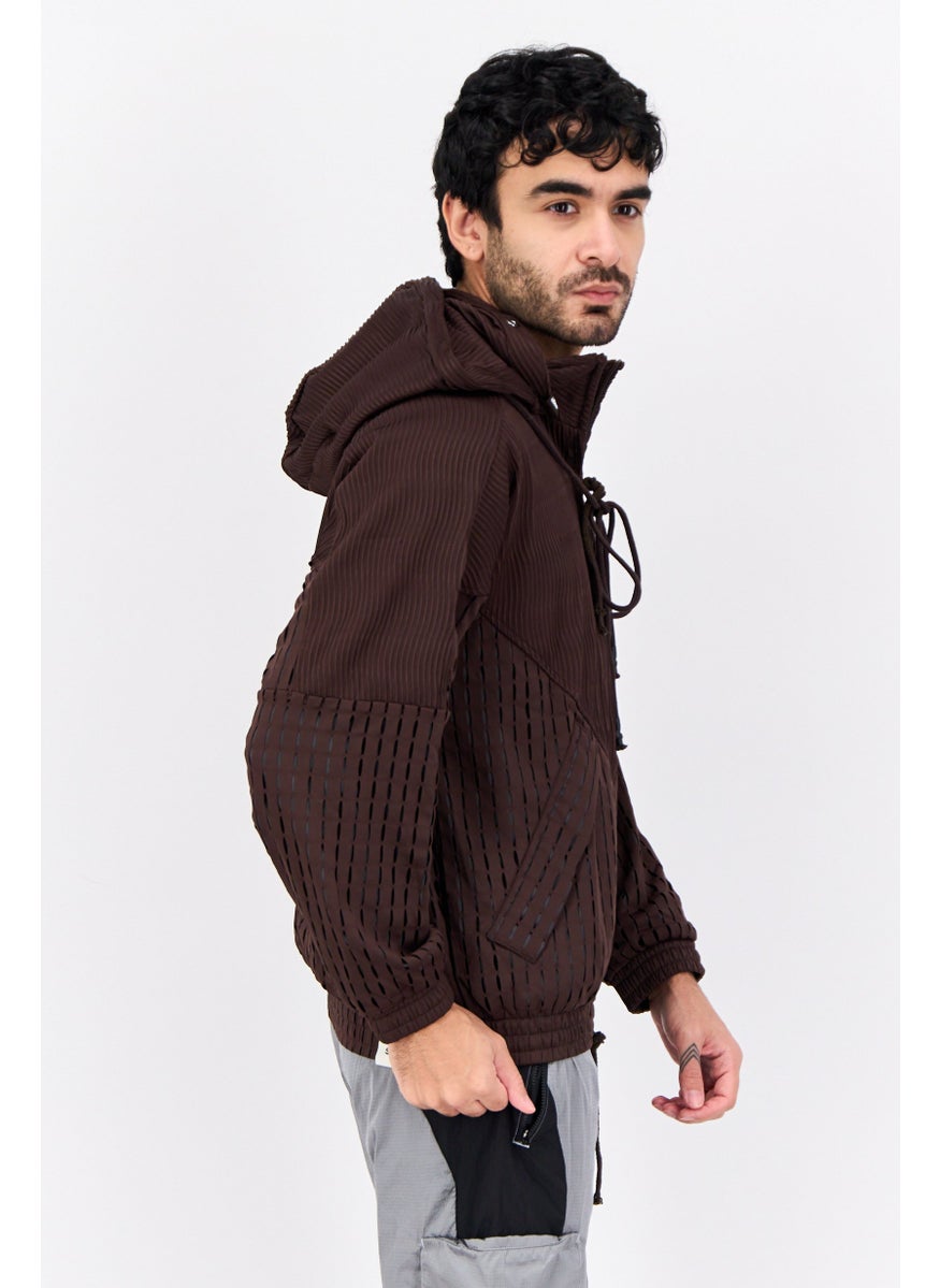 adidas Originals - Men Sportswear Fit Long Sleeve Outdoor Jackets, Choco Brown - Image 1