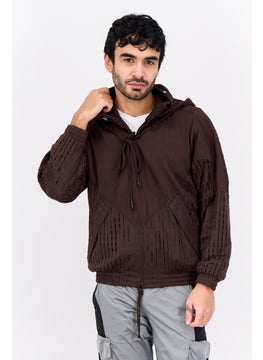 Men Sportswear Fit Long Sleeve Outdoor Jackets, Choco Brown