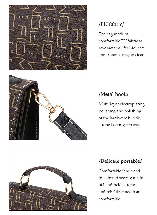 DUNISO Crossbody bag for women,PU leather handbag bag，fashion shoulder bag，with three pockets inside，with adjustable shoulder strap,suitable for shopping, dating, travel and work，20*14*6cm，black - Image 3