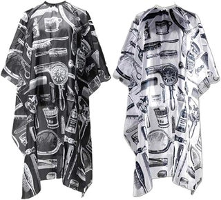 2pcs Hair Salon Cape Waterproof Hair Salon Cutting Gown Barber Hairdressing Cape