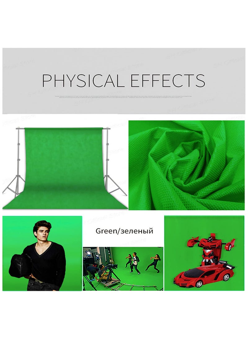 Photography Photo Studio Background Backdrop Non-woven Solid Color Green Screen Background Cloth For Photo Studio Video Shoot Portrait YouTube Channel Content Creation 1.5x3m  - Image 2