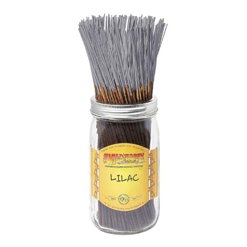 Wild Berry Incense Sticks - Lilac - Crisp Aroma with Hyacinth and Citrus - Hand Dipped in The USA (100 Count) - Image 1