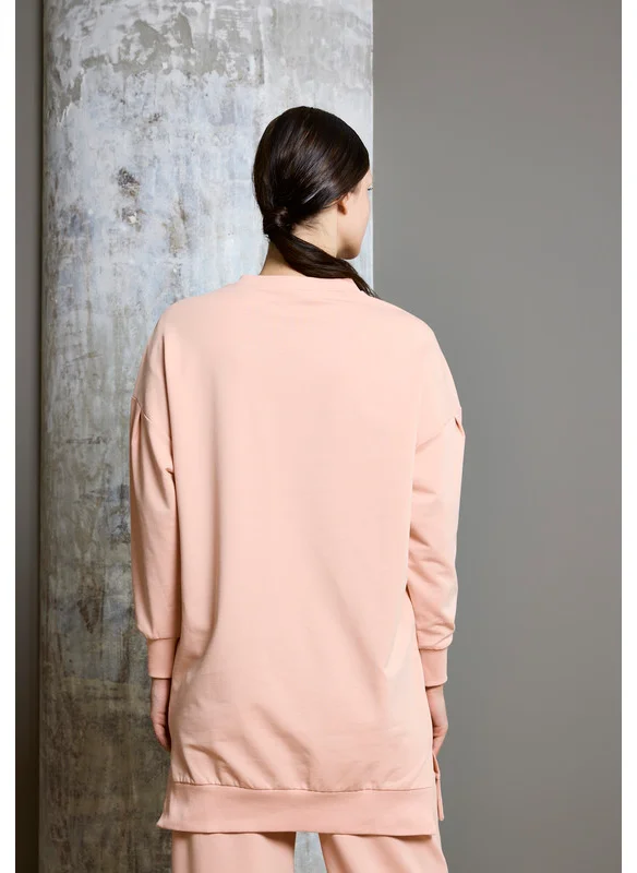 ذوق Drop Shoulder Long Line Sweatshirt