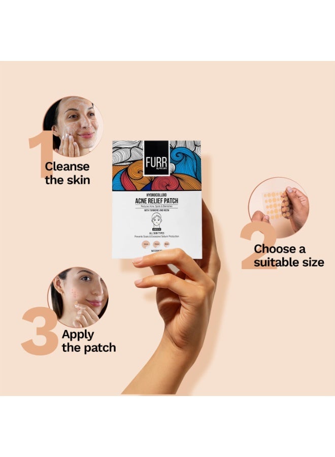 FURR Pimple Patches | 60 Hydrocolloid Pimple Patches in 3 SIZES | with TURMERIC & NEEM | ABSORBS Oils & Prevents SCARRING | Anti Inflammatory | For all Skin Types - Image 4