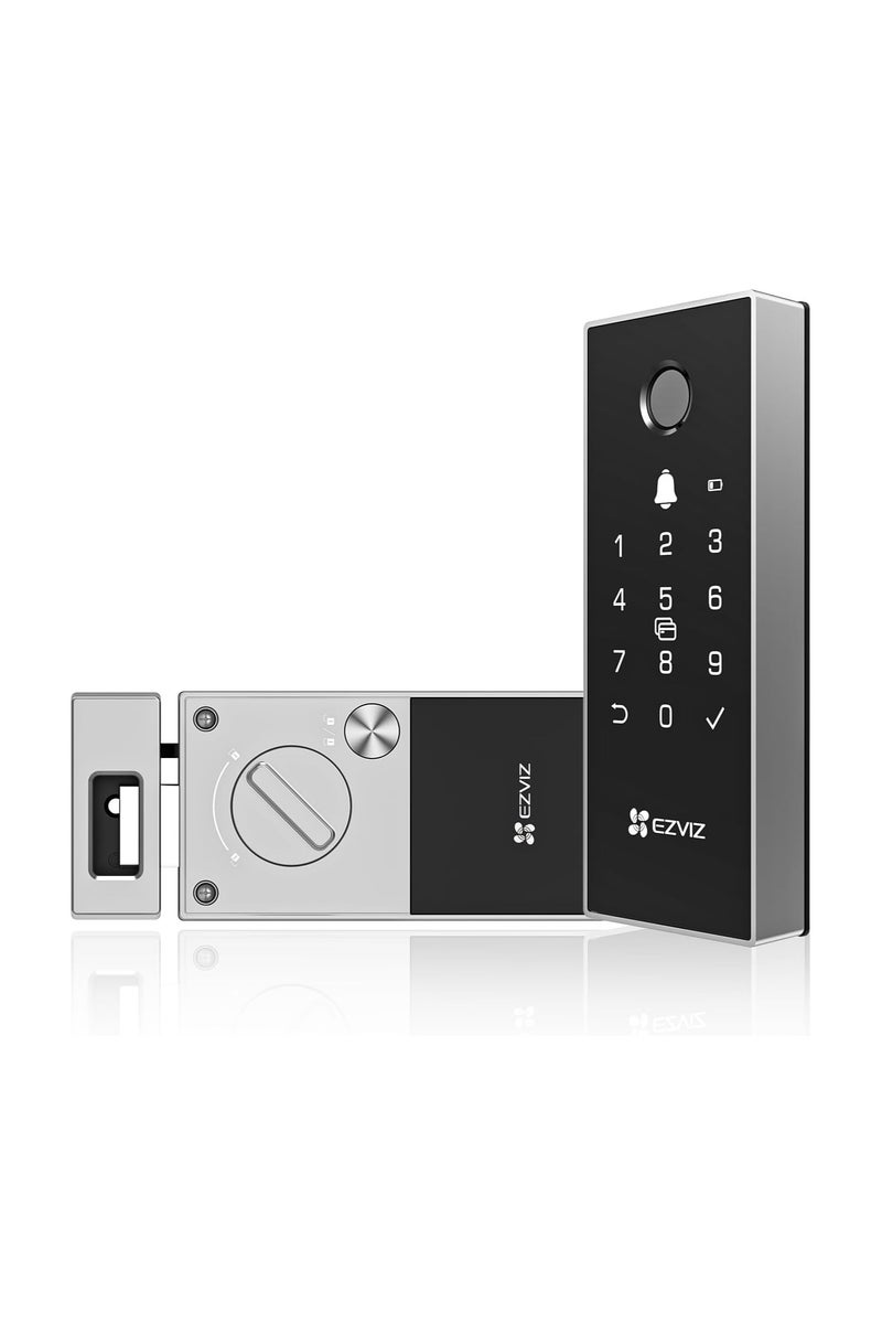EZVIZ EZVIZ DL03 PRO Smart Rim Lock – Bluetooth & Wi-Fi Enabled Keyless Entry with Remote Control, Anti-Tamper Alerts, and Easy DIY Installation  - Image 1