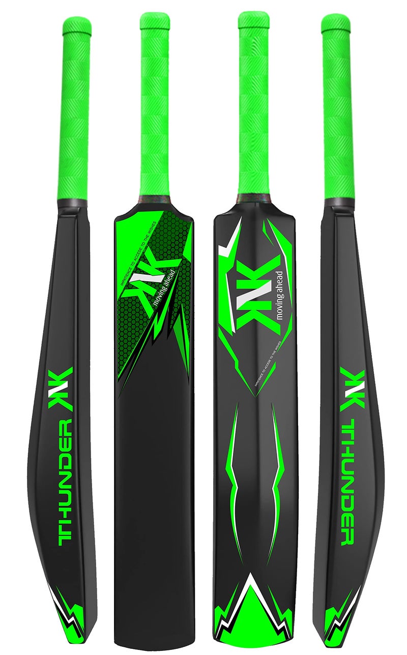 KNK® Thunder Cricket Bat,Excellent Hard Plastic Bat,34" Length Full Size with Short Handle with Ball for All Age Group - Image 1