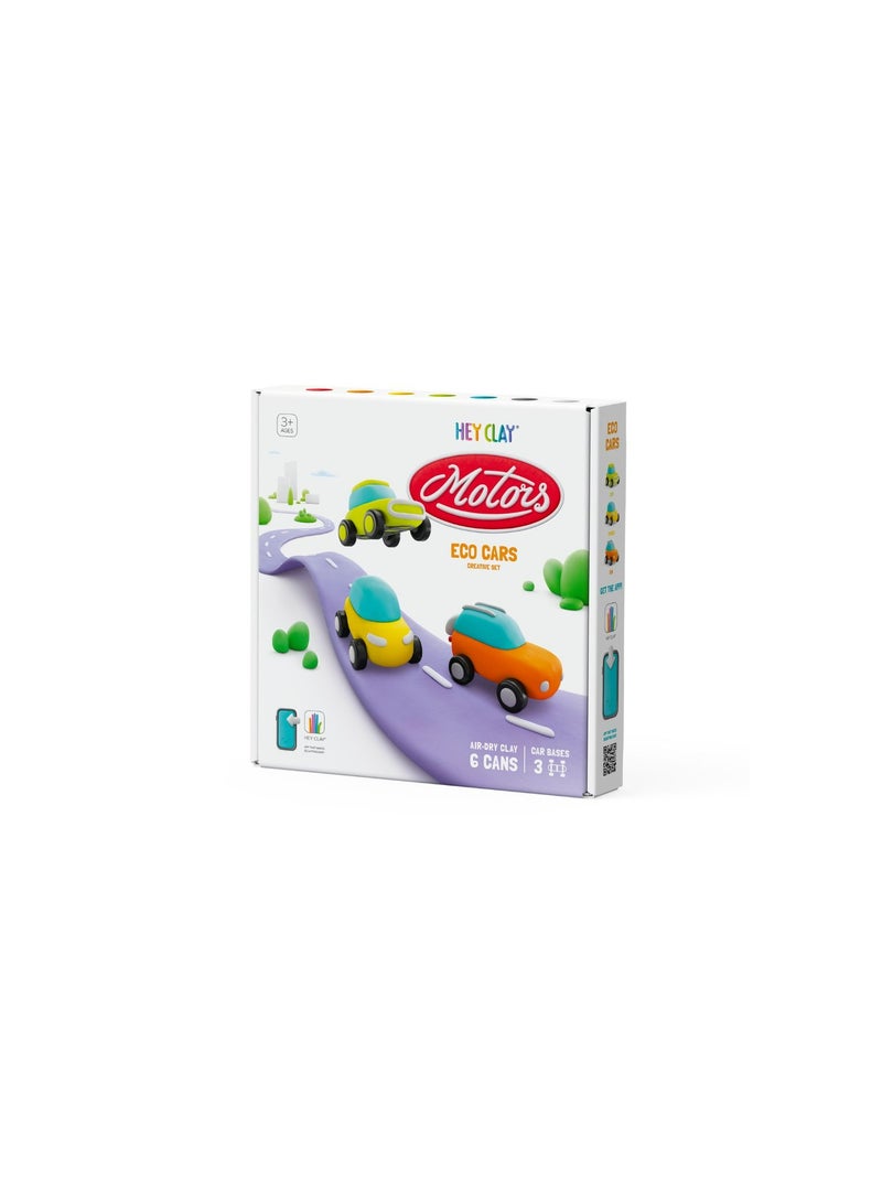 HEY CLAY Eco Cars Air-Dry Clay 6 Cans  - Image 2