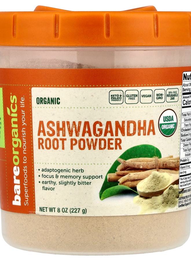 Organic Ashwagandha Root Powder 8 oz (227 g)