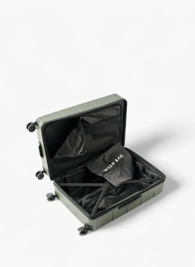 وايف Textured Hardcase Luggage Trolley Bag with Retractable Handle
