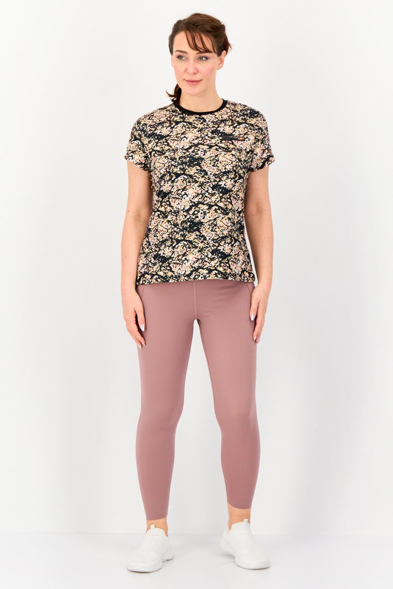 Ellesse Women Sportswear Fit Short Sleeves Training Camo T-shirt, Multicolor - Image 4