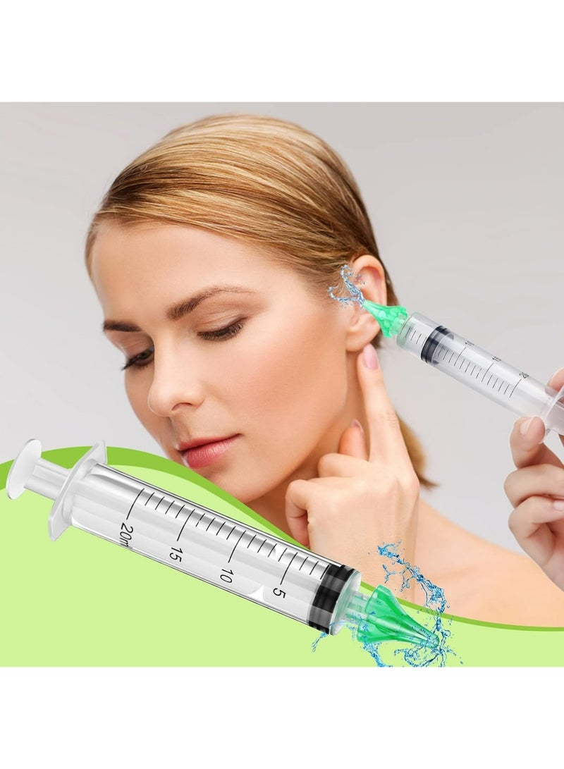 YOUGE 2 Pcs Ear Wax Cleaner Syringe Tip Ear Wax Flusher Tool Ear Wax Remover Ear Irrigation Syringe for Ear Cleaning and Irrigation of Humans, 20 ML - Image 4