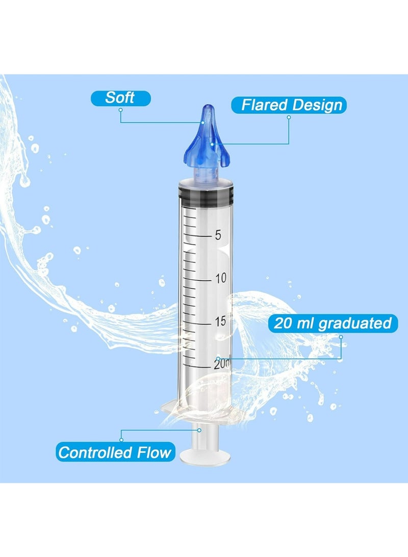 YOUGE 2 Pcs Ear Wax Cleaner Syringe Tip Ear Wax Flusher Tool Ear Wax Remover Ear Irrigation Syringe for Ear Cleaning and Irrigation of Humans, 20 ML - Image 2