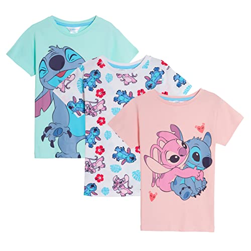 Disney Girls 3 Pack Lilo & Stitch T-Shirts (Pack of 3) 11-12 Years Multi - Image 1