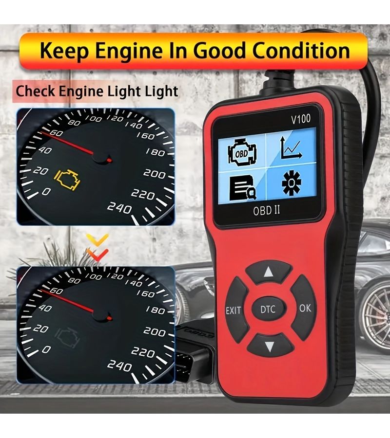 Orange OBD2 Car Scanner V100 Engine Code Reader Diagnostic Tool For Vehicles Since 1996 Up To 36V No Battery Needed - Image 3