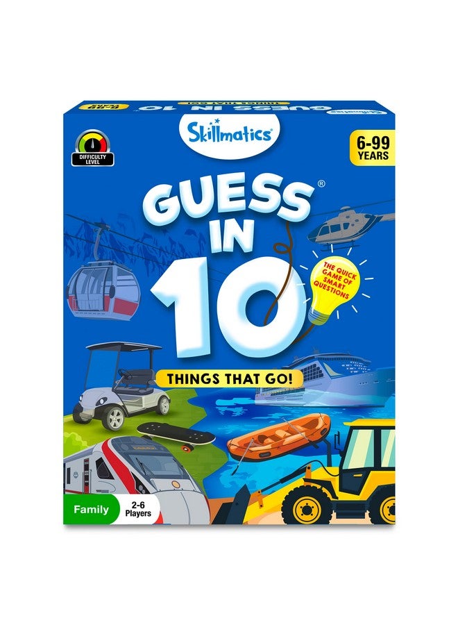 Skillmatics لعبة ورق تخمين في 10 أشياء تذهب هدايا للأطفال من 6 سنوات وما فوق لعبة سريعة من الأسئلة الذكية لعبة عائلية ممتعة - Image 1