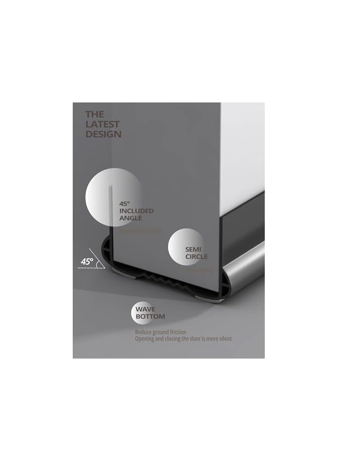 The Bros New Upgrade Under Door Draft Stopper for Bottom of Door, Free Cutting Length, 1m/39 inch Under Door Noise Stopper, Under Door Draft Blocker, Under Door Bug Stopper Door Dust Stoppers (Black, 1m) - Image 2