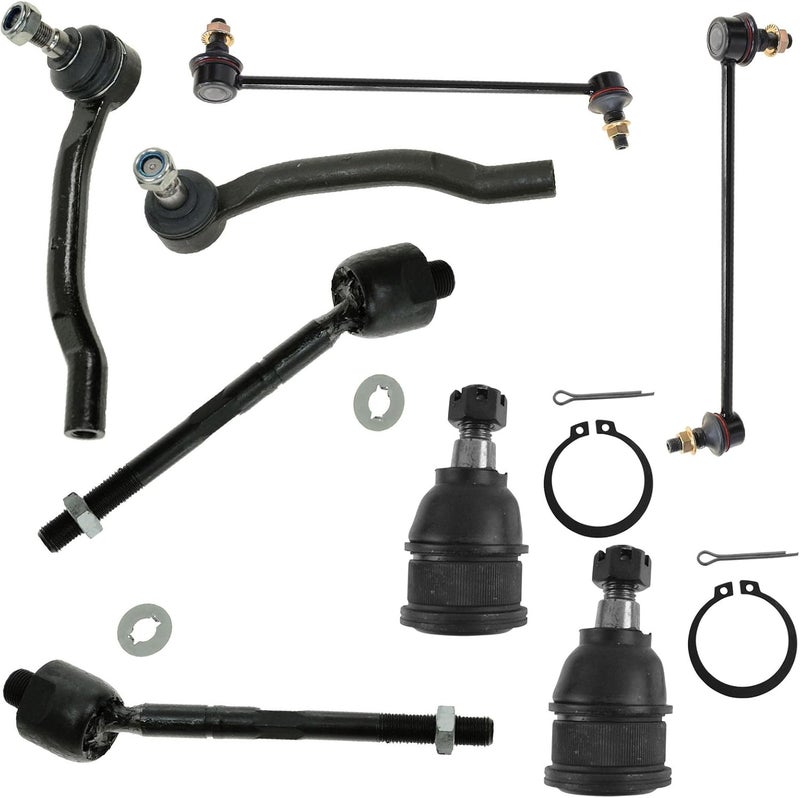 TRQ Front Steering & Suspension Kit Ball Joint Sway Bar Stabilizer Link Tie Rod Compatible with 2001-2005 Acura MDX 2003-2005 Honda Pilot - Image 1