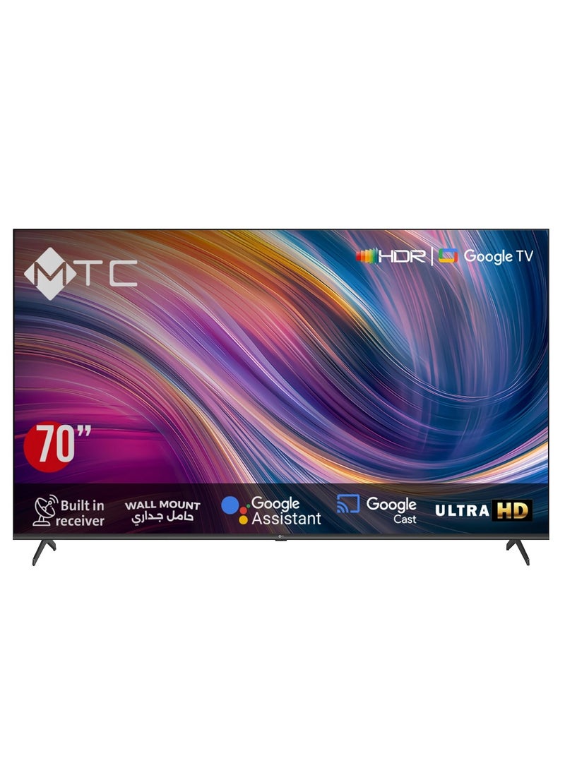 إم تي سي شاشة 70 MTC ,بوصة GOOGLE TV, سمارت, MT70UH450GO-UHD - Image 1