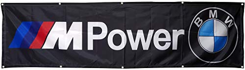 Daoops BMW Flag M Power Automotive Repair Racing 2x8ft Banner - Image 3