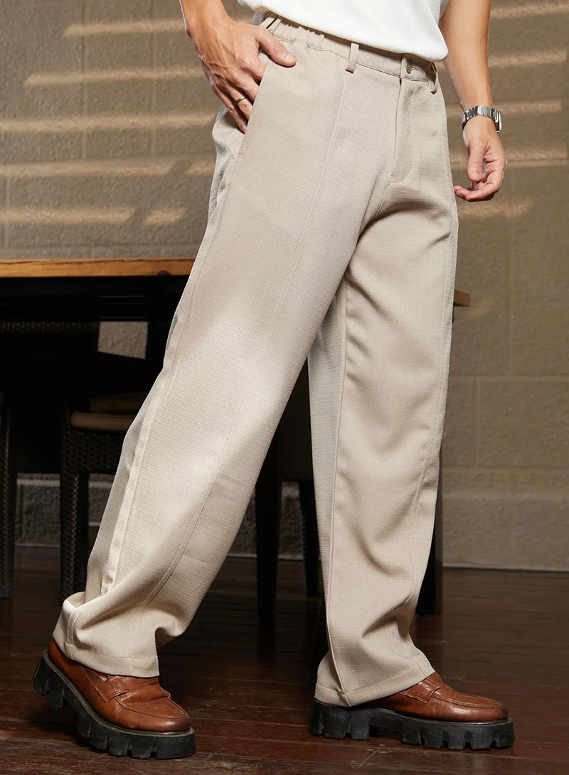 Campus Sutra Lightweight - Panelled Tailored Trousers