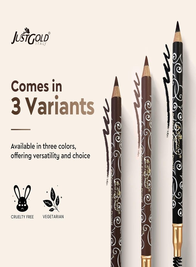 JUST GOLD Justgold Perfect Eyebrow Pencil with Spoolie Rich Pigment Natural-Looking Results Easy to Sharpen (03) - Image 4