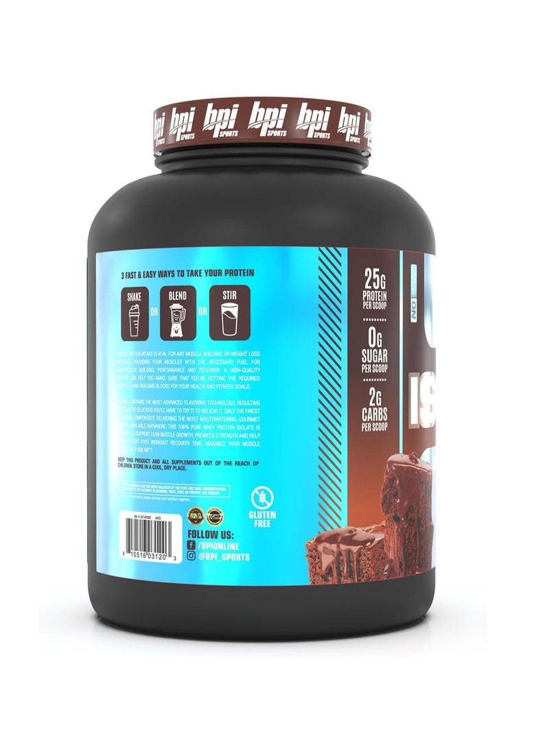 BPI ISO HD Isolate Protein 5.48lb 69 Servings Chocolate Brownie