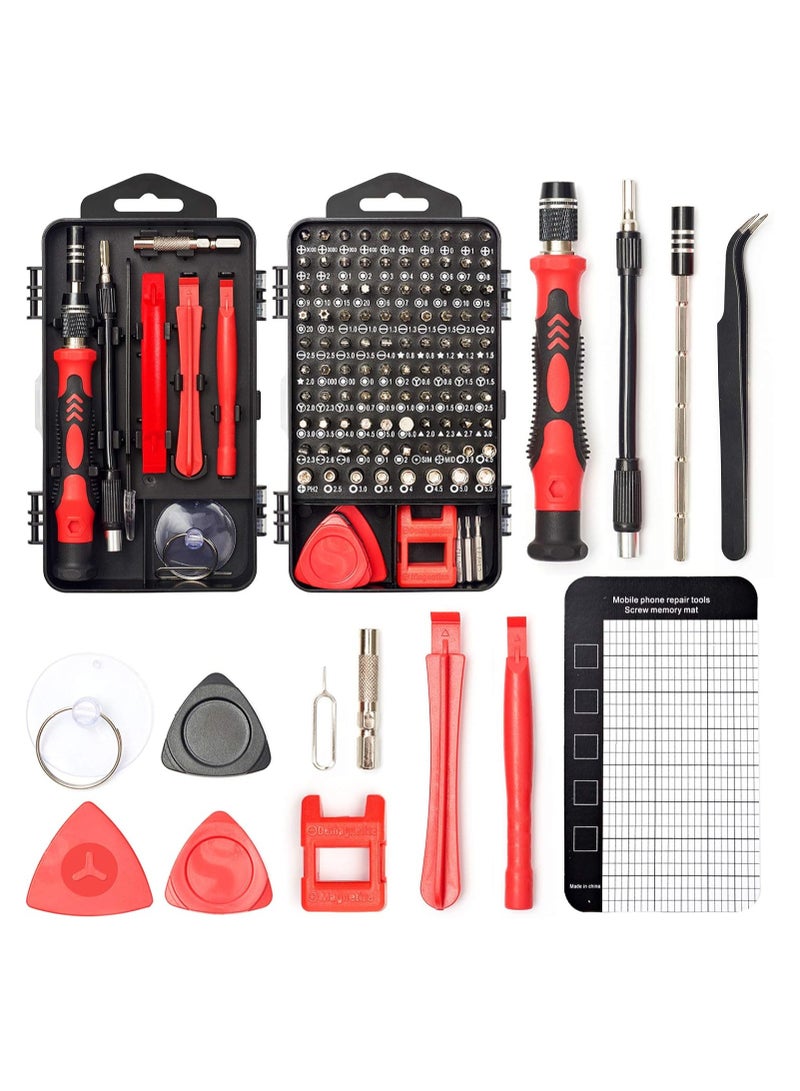 122 in 1 Precision Computer Screwdriver Kit, Laptop Screwdriver Sets with 101 Magnetic Drill Bits and Small Precision Screwdriver Set Magnetic Repair Tool Kit  - Image 1