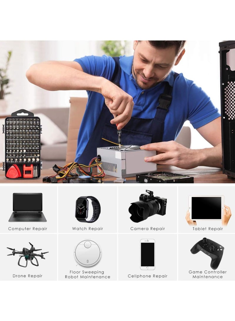 122 in 1 Precision Computer Screwdriver Kit, Laptop Screwdriver Sets with 101 Magnetic Drill Bits and Small Precision Screwdriver Set Magnetic Repair Tool Kit  - Image 5