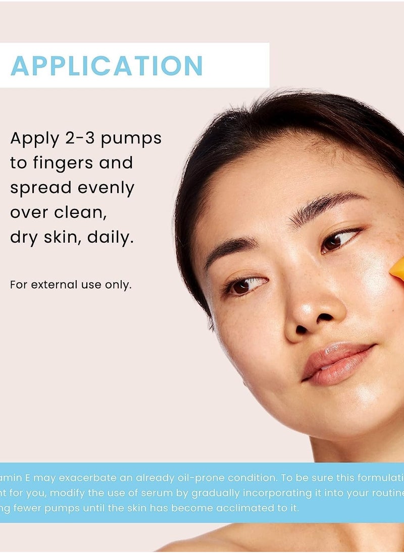 Skin Care 20% Vitamin C + E Ferulic Acid Serum - 30ML - Lightweight, Non-Greasy Formula - Use Daily to Brighten, Restore & Correct Skin - Recommended for All Skin Types