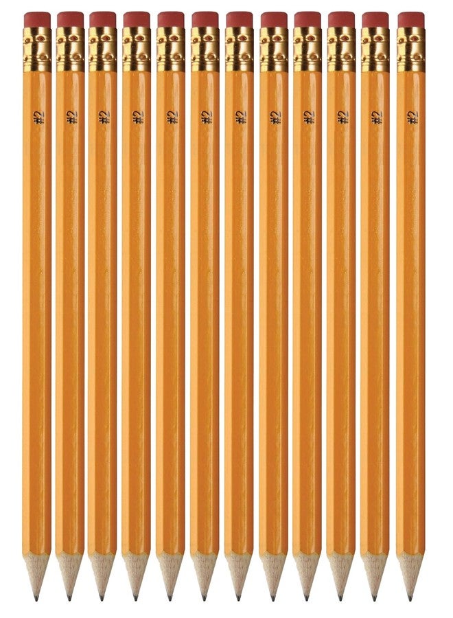 Top Quality Value Packs #2 Pencils, Pre-Sharpened Wood-Cased #2 HB Pencils, Box of 12, Yellow, Includes 1 Pencil Sharpener, Plastic Can 2-Hole Inner Sharpener, Fun Colors (May Vary) - Image 2