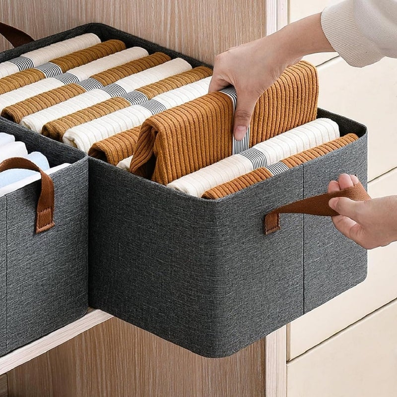 VONITY 5 Pcs Wardrobe Organizer For Clothesstackable Organizer For Wardrobe Storage Containers For Wardrobe Shelf Jeans Pantst Shirt Organizer For Cupboard Racks And Shelves Cloth Organisers - Image 2