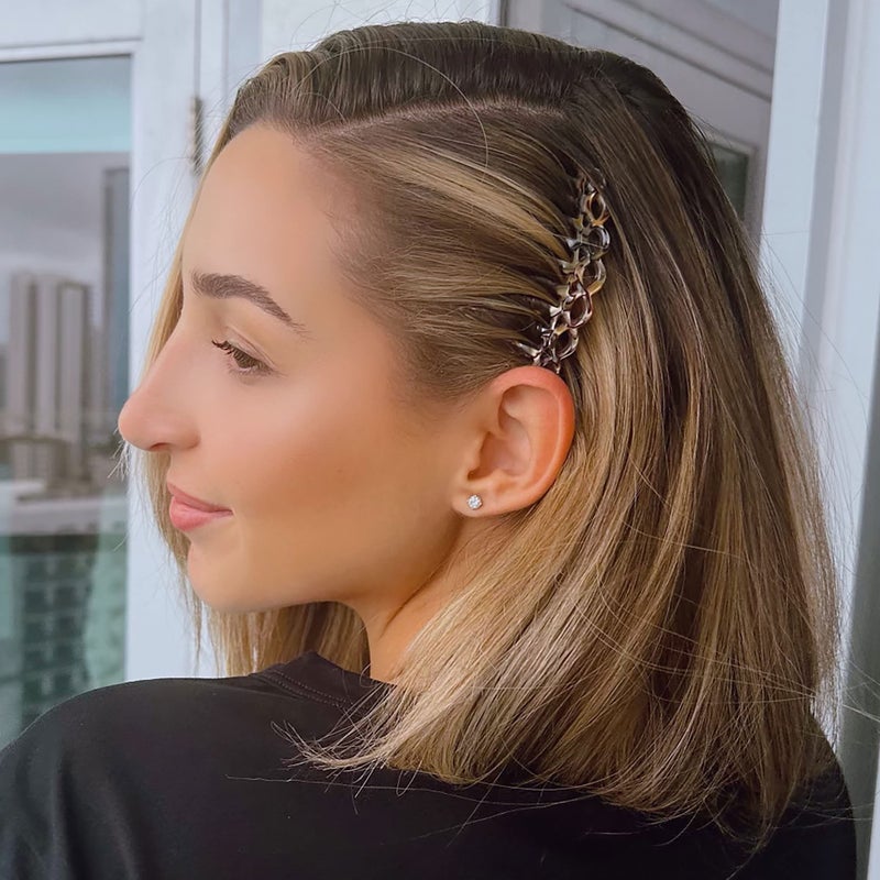 Camila Paris CP3141 French Hair Side Comb Small Handmade Onyx French Twist Hair Combs Decorative, Strong Hold Hair Clips for Women Bun Chignon Up-Do Styling Girls Hair Accessories, Made in France - Image 2