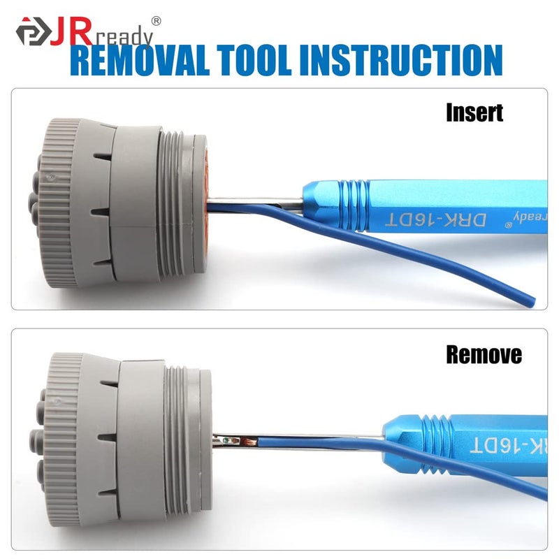JRready ST5231 Deutsch Pin Removal Tool DRK-20DTM DRK-16DT DRK-12DTP with DRK-RT1B, Connector Release Tool for Deutsch Solid Contacts - Image 3